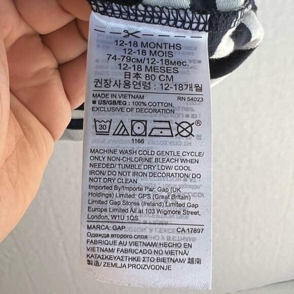 🩷Baby Gap, Short Sleeve Stripe Polo Shirt. Size: 12-18 months. NWT - Picture 6 of 11